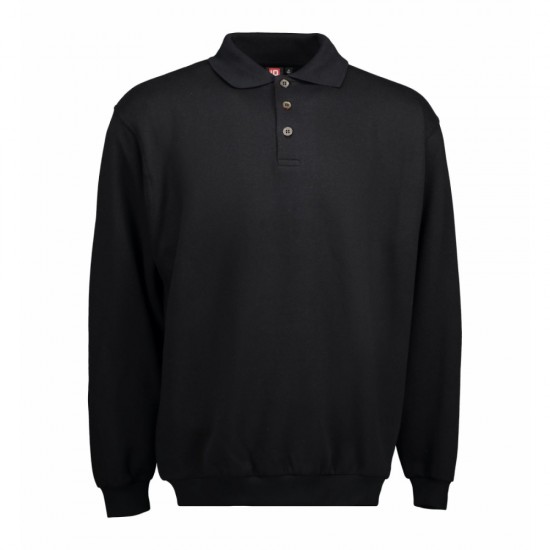 Світшот з коміром поло чоловічий ID Classic чорний - 0601900S