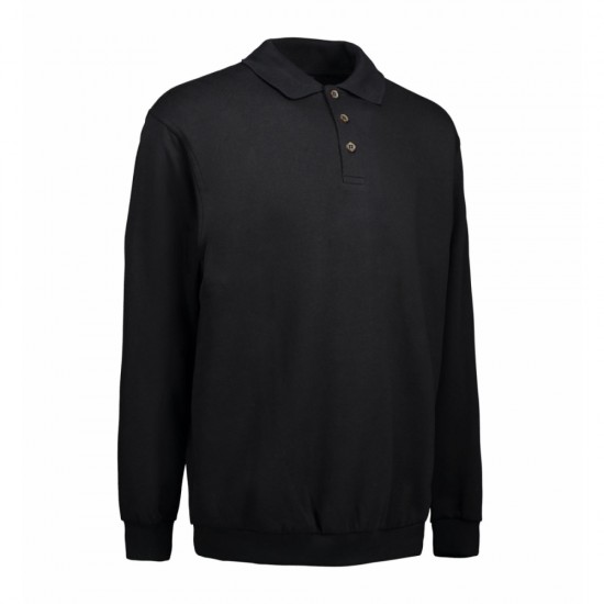 Світшот з коміром поло чоловічий ID Classic чорний - 0601900S