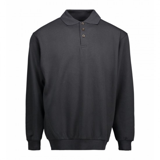 Світшот з коміром поло чоловічий ID Classic вугільний - 06012953XL