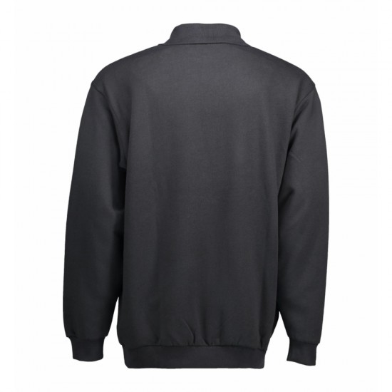 Світшот з коміром поло чоловічий ID Classic вугільний - 06012953XL