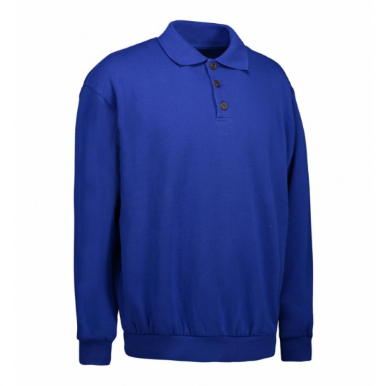 Світшот з коміром поло чоловічий ID Classic королівський синій - 0601770XL