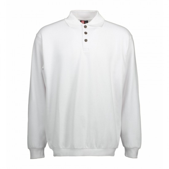 Світшот з коміром поло чоловічий ID Classic білий - 06010014XL