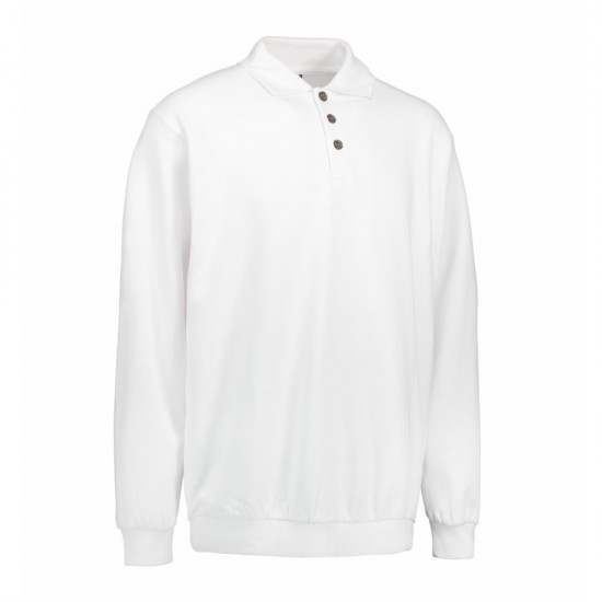 Світшот з коміром поло чоловічий ID Classic білий - 06010014XL