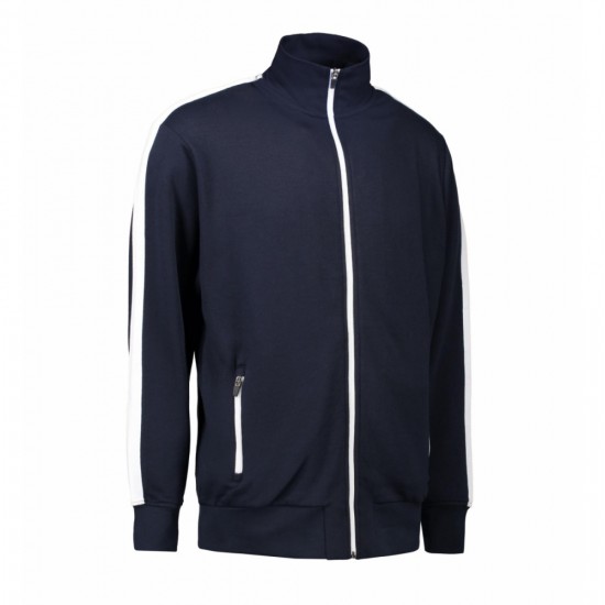 Світшот на блискавці чоловічий ID Contrast Stripee темно-сіній - 0626790L