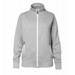 Світшот на блискавці жіночий ID Contrast Stripee сірий меланж - 0627210M