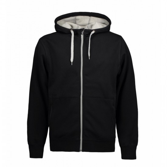 Худі на блискавці чоловіче ID Bonded чорний - 0630900L