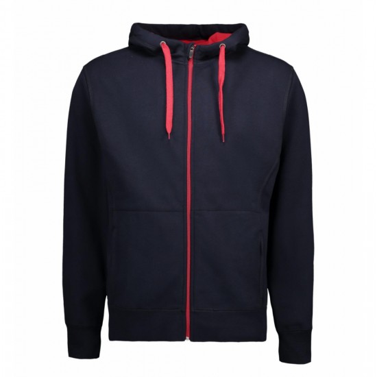 Худі на блискавці чоловіче ID Bonded темно-сіній - 0630790L