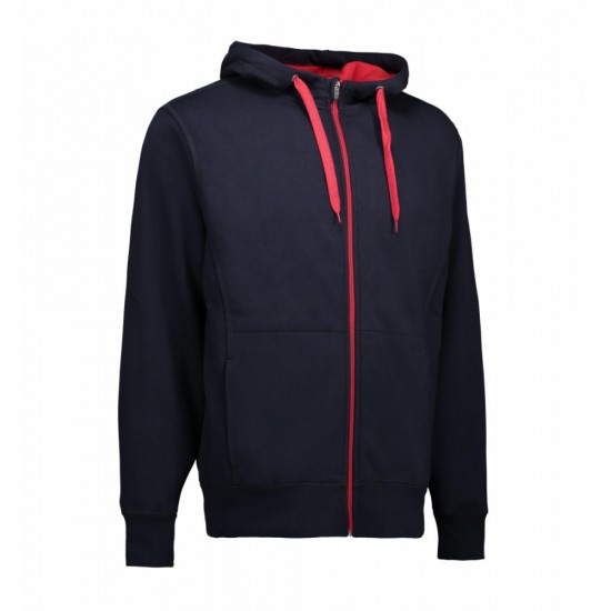 Худі на блискавці чоловіче ID Bonded темно-сіній - 0630790L