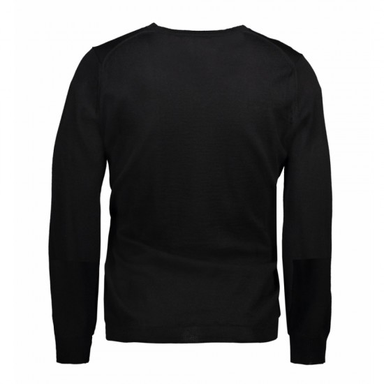Пуловер чоловічий з V-вирізом ID BUSINESS чорний - 06409004XL