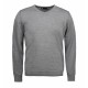 Пуловер чоловічий з V-вирізом ID BUSINESS сірий меланж - 0640210XXL
