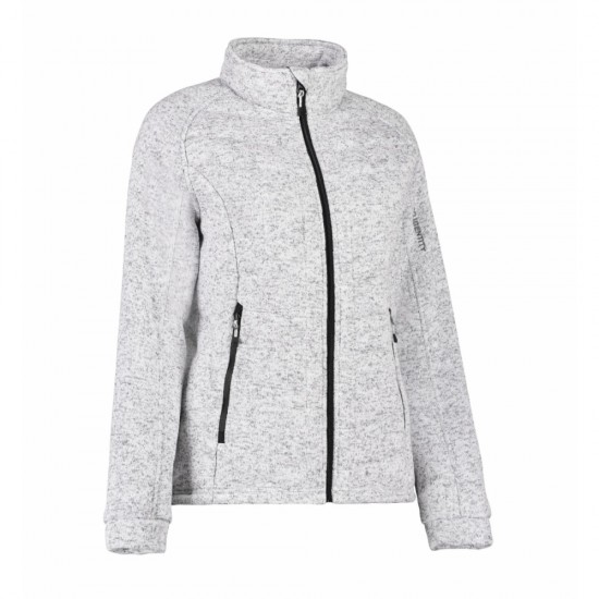 Куртка флісова жіноча стьобана ID сірий меланж - 0827210L