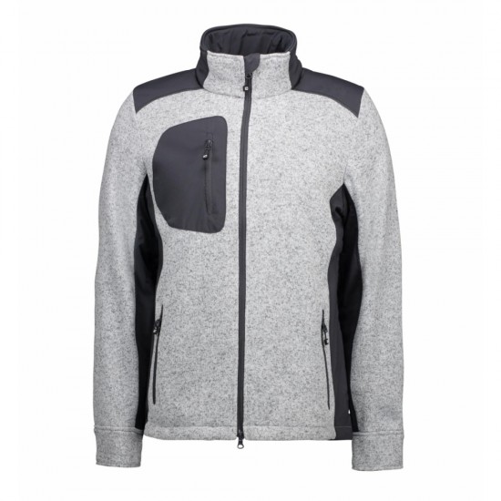 Куртка флісова з коміром-стійкою чоловіча ID сірий меланж - 08502103XL