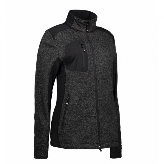 Куртка флісова з коміром-стійкою жіноча ID антрацит меланж - 0851230S