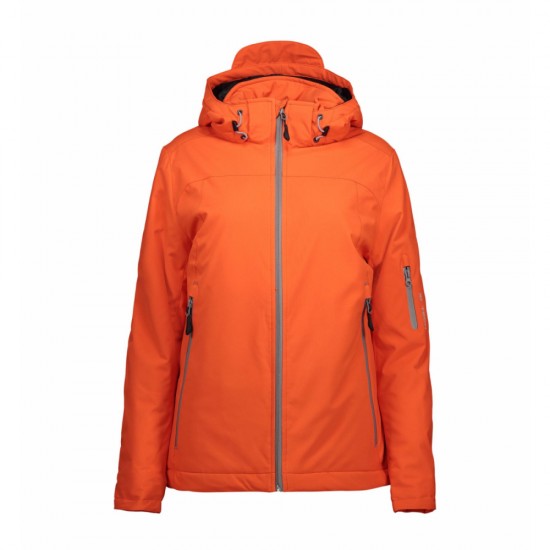 Куртка жіноча зимова ID SOFT SHELL помаранчевий - 08993503XL