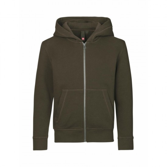 Худі на блискавці дитяче ID Core оливковий - 406385704/6