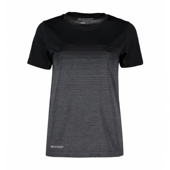 Футболка жіноча смугаста безшовна Geyser чорний - G11024900S Футболка жіноча смугаста безшовна Geyser чорний - G11024900S