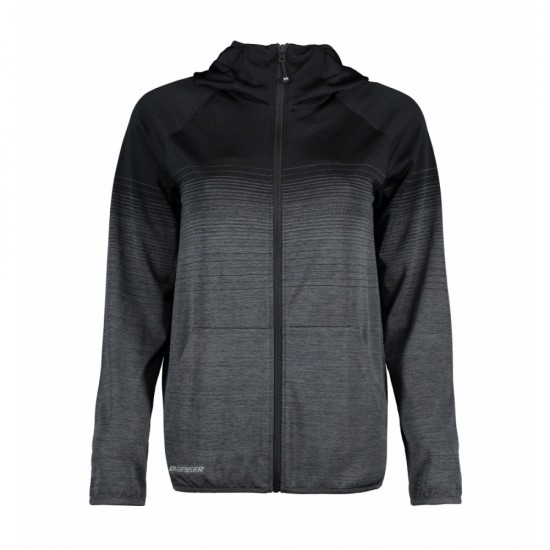 Худі на блискавці жіноче безшовне Geyser чорний - G11026900XS