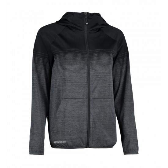 Худі на блискавці жіноче безшовне Geyser чорний - G11026900XS