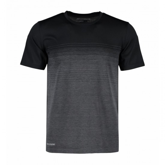 Футболка чоловіча смугаста безшовна Geyser чорний - G21024900S