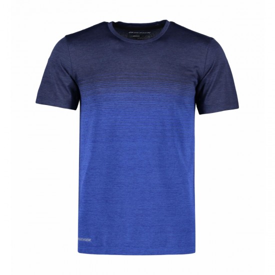 Футболка чоловіча смугаста безшовна Geyser темно-синій меланж - G21024796S Футболка чоловіча смугаста безшовна Geyser темно-синій меланж - G21024796S