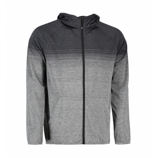 Худі на блискавці чоловіче безшовне Geyser антрацит меланж - G21026276S