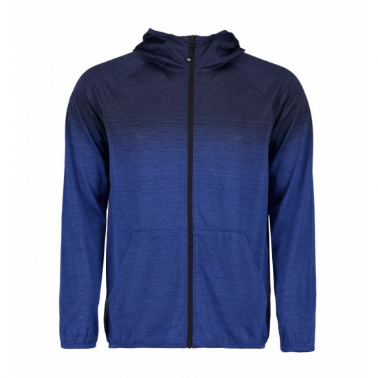 Худі на блискавці чоловіче безшовне Geyser темно-синій меланж - G21026796S