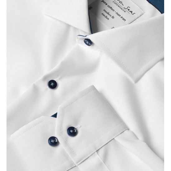 Сорочка чоловіча Seven Seas Fine Twill Virginia Modern Fit білий - S3700014XL