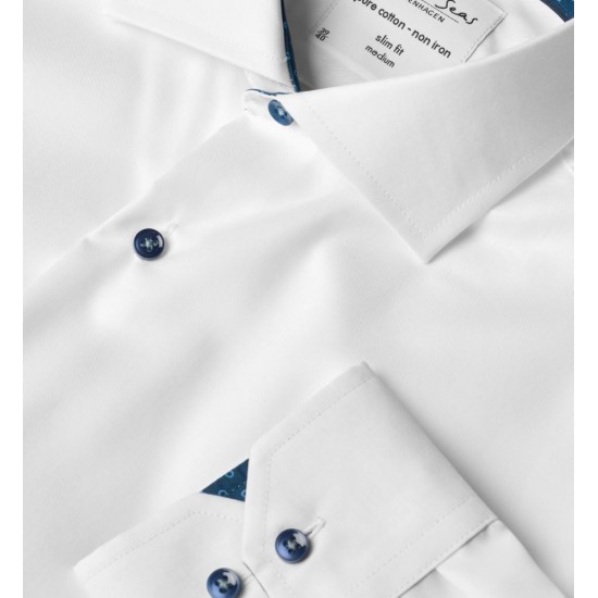 Сорочка чоловіча Seven Seas Fine Twill Virginia Slim Fit білий - S371001S Сорочка чоловіча Seven Seas Fine Twill Virginia Slim Fit білий - S371001S