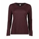 Пуловер жіночий Seven Seas бордовий меланж - S640362L