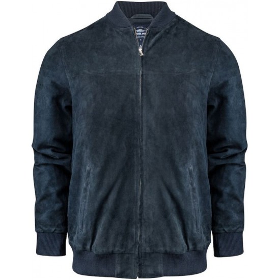 Куртка-бомбер замшева чоловіча James Harvest Heritage темно-синій - 2111045600S