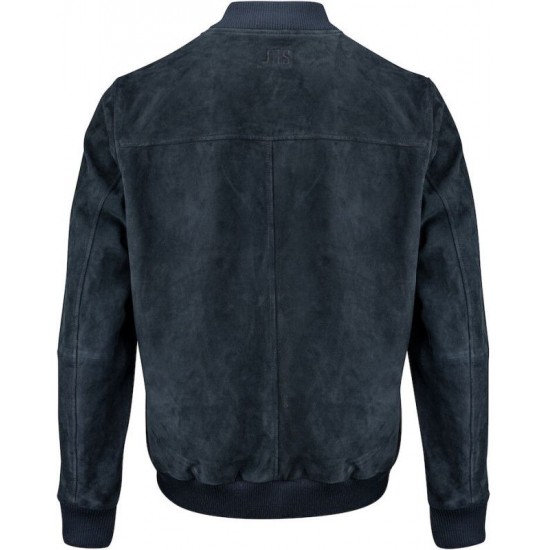 Куртка-бомбер замшева чоловіча James Harvest Heritage темно-синій - 2111045600S