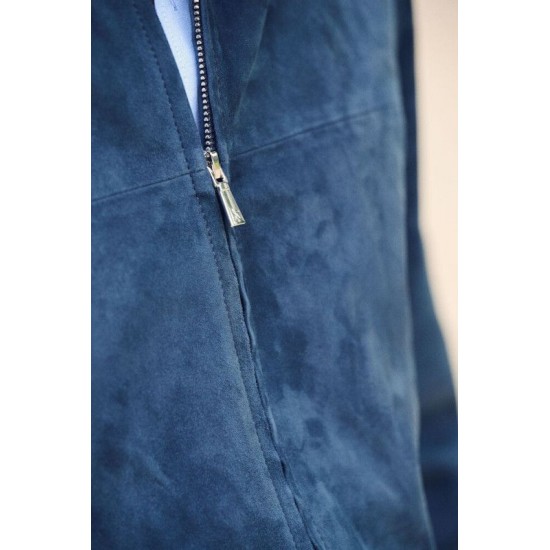 Куртка-бомбер замшева чоловіча James Harvest Heritage темно-синій - 2111045600S