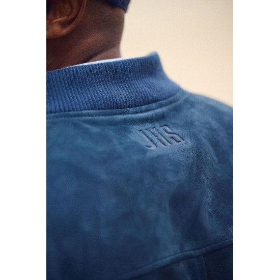 Куртка-бомбер замшева чоловіча James Harvest Heritage темно-синій - 2111045600S