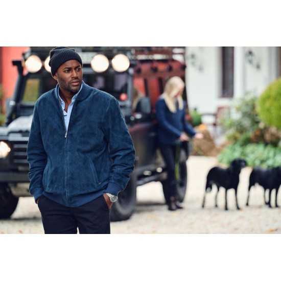 Куртка-бомбер замшева чоловіча James Harvest Heritage темно-синій - 2111045600S