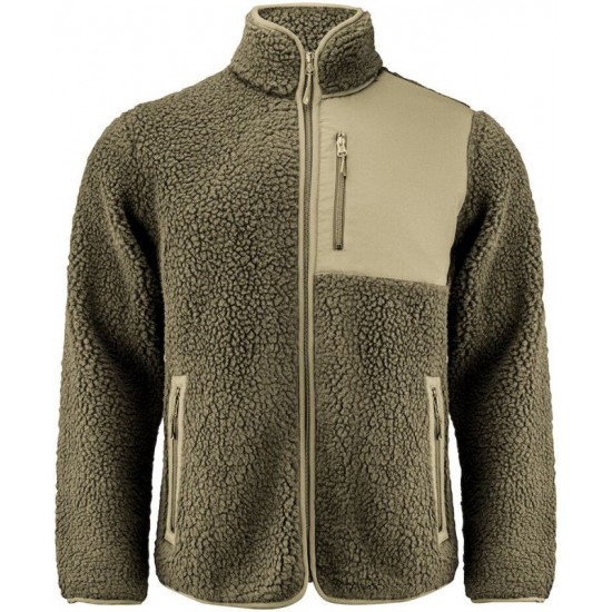 Куртка з шерпи чоловіча James Harvest Kingsley оливковий - 2111500704XXL