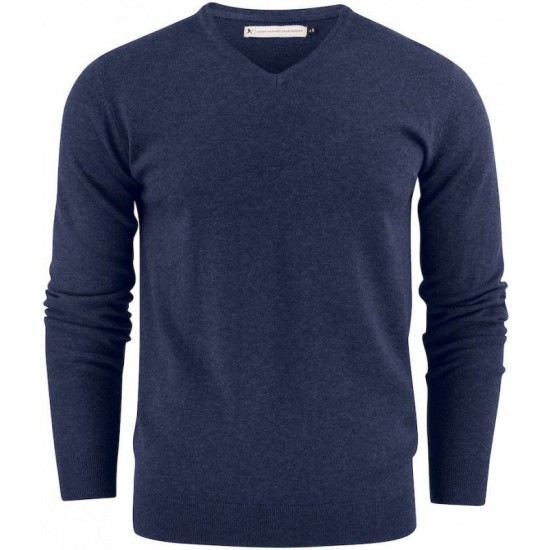 Пуловер чоловічий James Harvest Ashland V синій меланж - 2112507609S