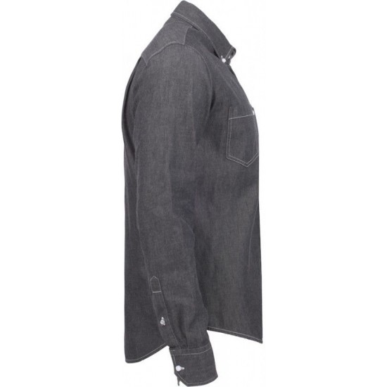 Сорочка чоловіча James Harvest Jupiter чорний джинс - 2113035992XXL