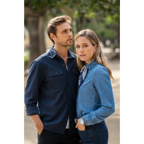Сорочка James Harvest Hicksville Overshirt темно-синій - 2113044600M