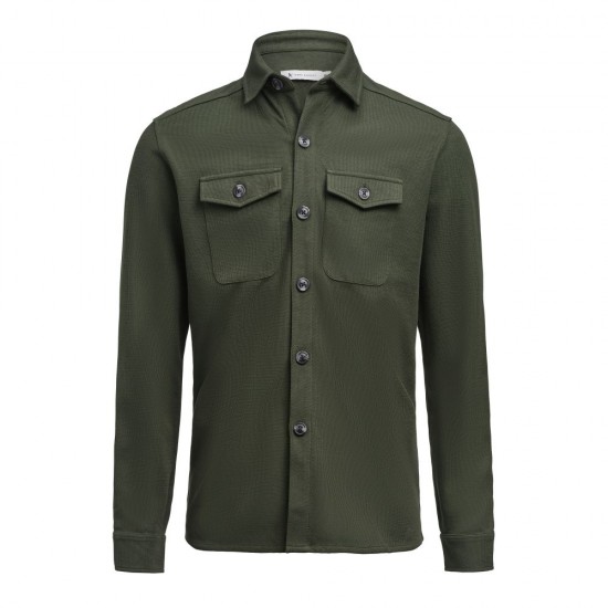 Сорочка James Harvest Hicksville Overshirt темно-зелений - 2113044720L
