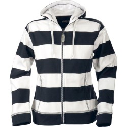 Худі на блискавці жіноче James Harvest Moline білий/темно-синій  - 2121018115S