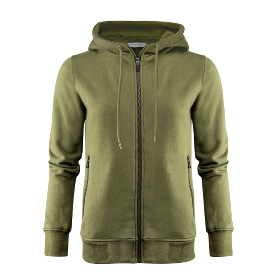 Худі на блискавці жіноче James Harvest Westwood Heights оливковий - 2122043704XS