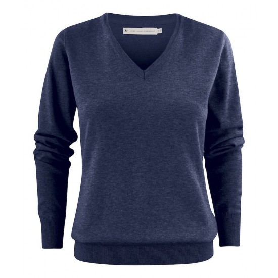 Пуловер жіночий ASHLAND V-NECK LADY синій меланж - 2122505609M
