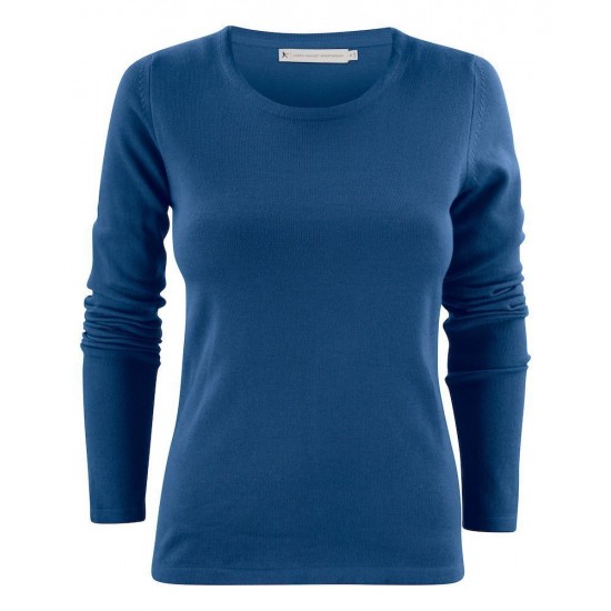 Светр жіночий James Harvest Portland Round синій меланж - 2122506565M