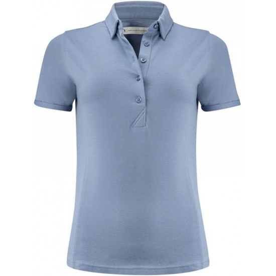 Футболка поло жіноча James Harvest American Supreme сизий - 2125038514L