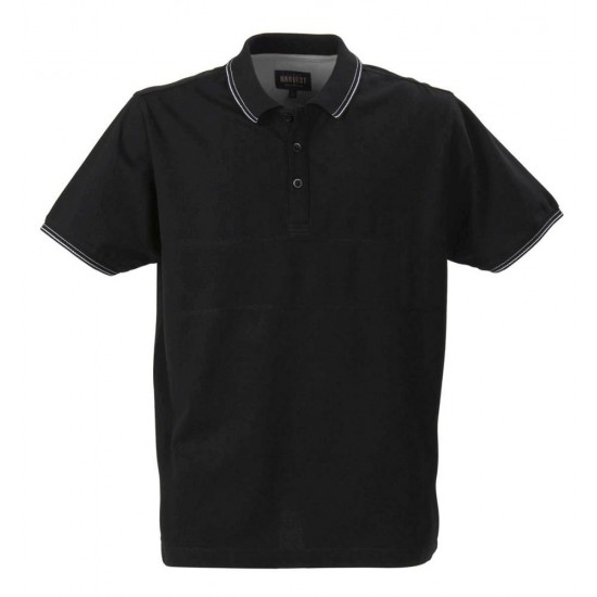 Футболка поло чоловіча James Harvest Rawlins чорний - 21450079003XL
