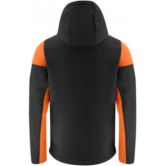 Двоколірна куртка софтшелл чоловіча Prime зі знімним капюшоном помаранчевий - 22610659030XXL