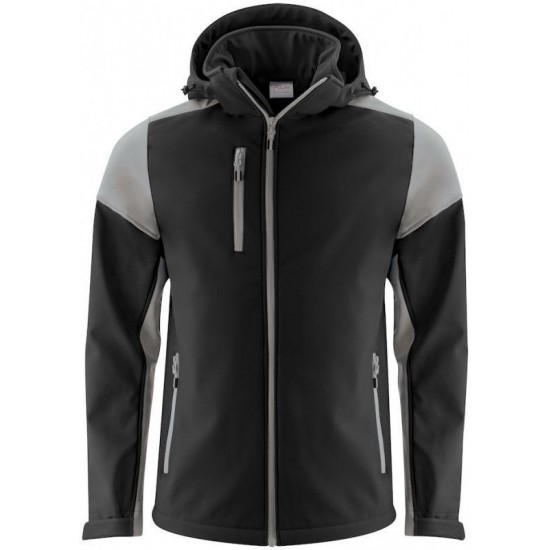 Двоколірна куртка софтшел чоловіча Printer Prime чорний/антрацит - 22610659093S