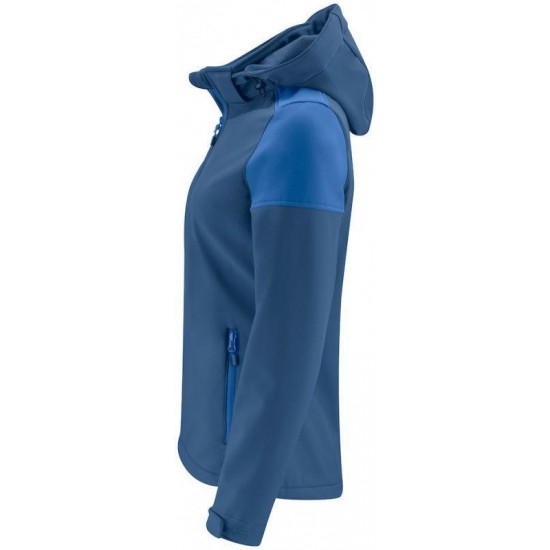 Двоколірна куртка софтшелл жіноча Prime lady зі знімним капюшоном синій - 22610666053XXL