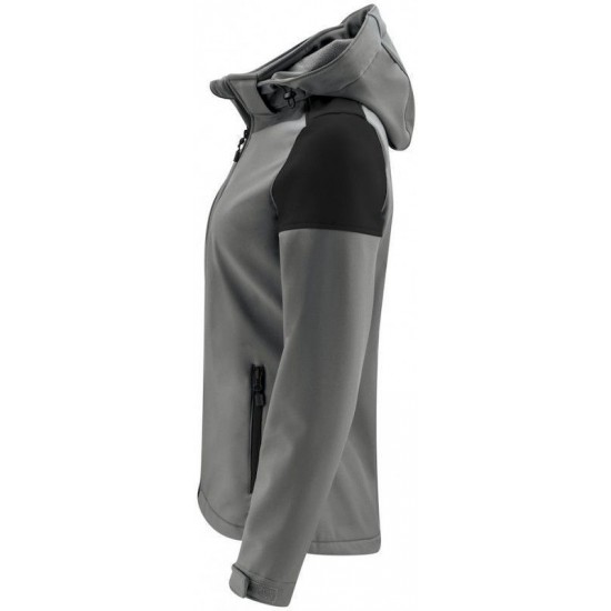 Двоколірна куртка софтшел жіноча Printer Prime антрацит/чорний - 22610669390M