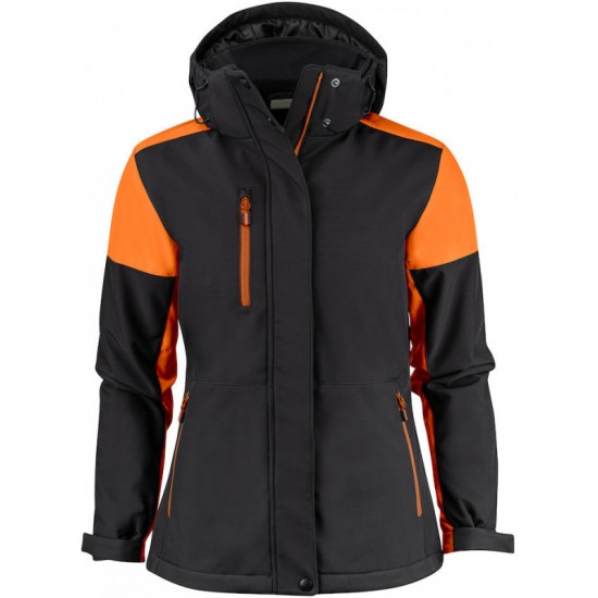 Куртка софтшел жіноча Printer Prime чорний/помаранчевий - 22610729030S